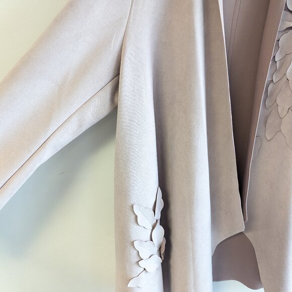 Minkas Floral Faux Suede Open Cardigan - Picture 5 of 8